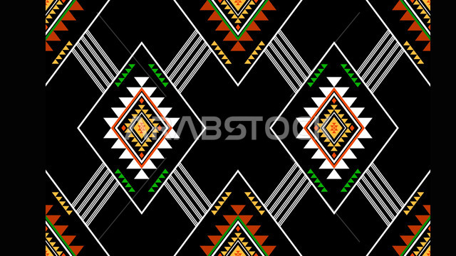 تصميم سعودي للنقوش العربيه الاصيله الملونة في المملكة العربيه السعودية ,فنون حرفيه تراثيه تقليدية ,التراث السعودي الشعبي لزخرفة السدو