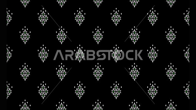 Traditional heritage craft art, Saudi design for colorful authentic Arabic inscriptions in the Kingdom of Saudi Arabia, popular Saudi heritage of Sadu decoration