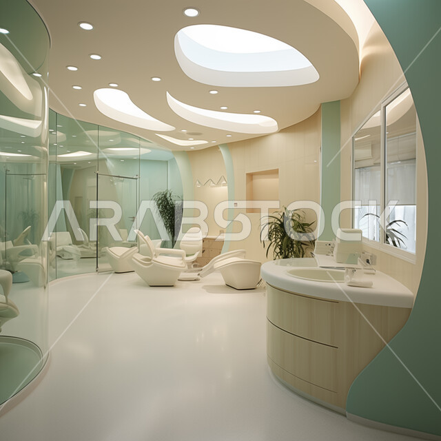 Rooms with modern contemporary designs, luxurious décor and designs, distinctive white furniture for clinics, upscale interior décor, residential apartments and villas