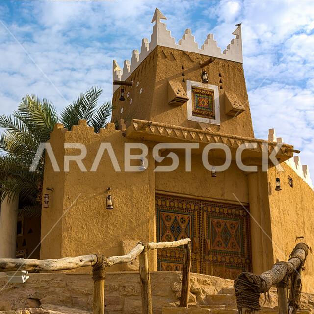 Ancient architectural engineering art in Diriyah in the Kingdom of Saudi Arabia, Day of Dina 1727, anniversary of the founding of the first Saudi state, February 22, historical heritage places to attract tourists to Saudi Arabia, National Day, September 23, mud installations and houses built in the old style