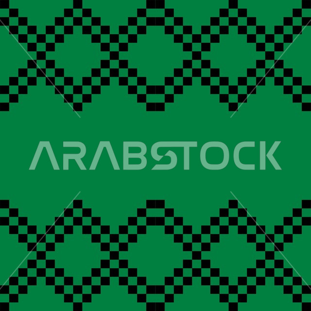 الفنون التراثيه التقليدية الحرفيه ,تصميم سعودي للنقوش العربيه الاصيله الملونة في المملكة العربيه السعودية ,التراث السعودي الشعبي الاسلامي لزخرفة السدو