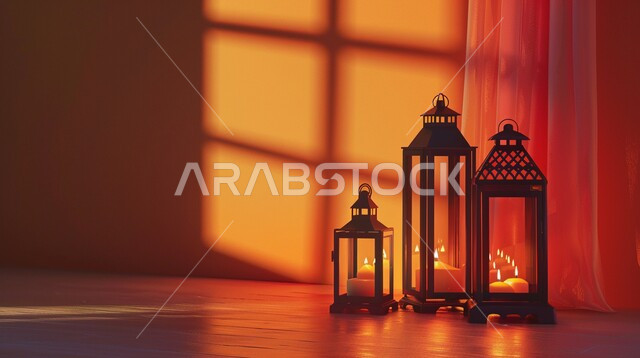 ديكورات وأجواء رمضانية روحانية, زينة وإضاءة المناسبات الدينية، فوانيس معدنية تقليدية مضيئة، تصاميم و زخارف اسلامية، الاحتفال بقدوم شهر الخير المبارك