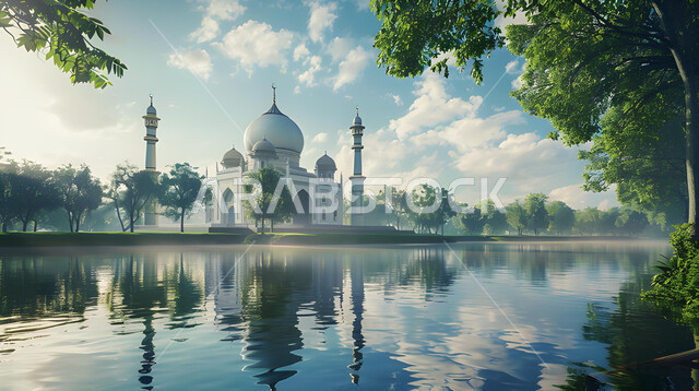 آداء الفرائض والصلوات، الاهتمام بالتشجير والنباتات الخضراء، الفن الهندسي المعماري لمسجد بجانب بحيرة ماء، ديكورات وتصاميم على الطراز الإسلامي، العبادة والتقرب إلى الله، القبب والمآذن الممتميزة، خلفيات وأجواء رمضانية