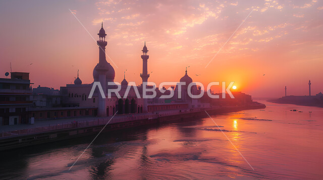 المناظر الطبيعية المتميزة وقت الغروب، آداء الفرائض والصلوات، الفن الهندسي المعماري للمساجد المطلة على البحر، ديكورات وتصاميم على الطراز الإسلامي، العبادة والتقرب إلى الله، خلفيات وأجواء رمضانية