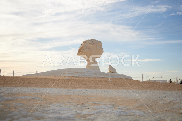 معالم اثرية تاريخية قديمة، جذب واستقطاب السائحين، التكوينات والتشكيلات الصخرية صحراء السعودية، القمم والمرتفعات الجبلية الطبيعية وسط البيئة الرمليه، اندمج الرمال البيضاء والذهبية، اماكن سياحية مشهورة، منظر السماء المليئة بالغيوم البيضاء