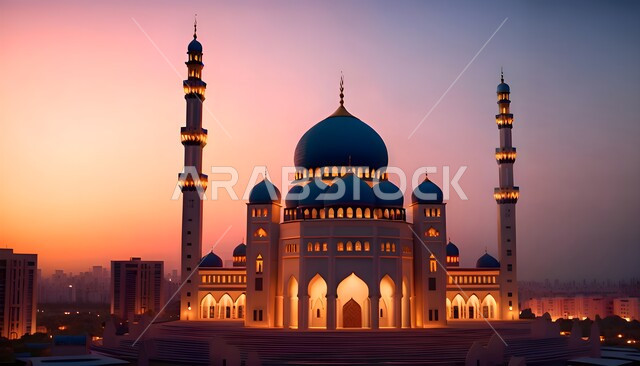 معالم اسلامية مقدسة في الإمارات العربية المتحدة, أماكن دينيه مشهورة في مدينة أبو ظبي, فن التصميم المعماري لمسجد الشيخ زايد الكبير في وقت غروب الشمس, مفهوم العبادة و التقرب الى الله تعالى