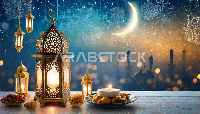 الضيافة في شهر الخير و الغفران ,ديكورات و زينة الاحتفال بالمناسبات الدينية، الاستعداد والتحضير لاستقبال شهر رمضان المبارك، مفهوم العبادة والطاعة والتقرب الى الله، الفوانيس المعدنية المزخرفة المضيئة