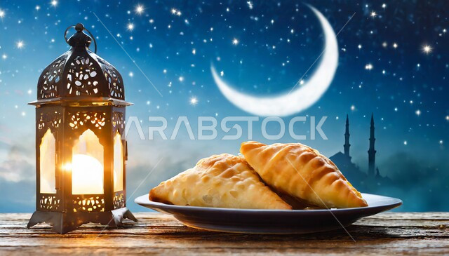 وجبات الفطور في شهر الخير و الغفران ,ديكورات و زينة الاحتفال بالمناسبات الدينية، الاستعداد والتحضير لاستقبال شهر رمضان المبارك، مفهوم العبادة والطاعة والتقرب الى الله ،الفوانيس المعدنية المزخرفة المضيئة 