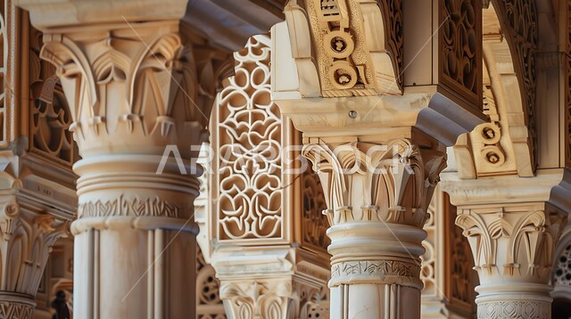  الديكورات الراقية للقصور والمساجد الخليجية, العمارات التقليدية في المملكة العربية السعودية, صور مقربة للأقواس المزخرفة المبنية على الطراز الاسلامي القديم, الهندسة الفنية المعمارية, التمسك بالأصالة والعراقة والتراث السعودي