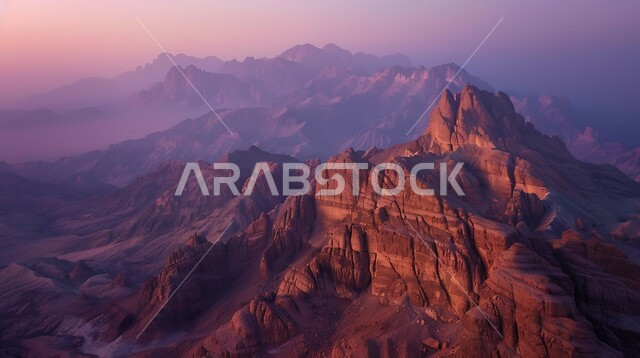 التضاريس الطبيعية والتكوينات والتشكلات الصخرية، صورة جوية لجبال تنومة في منطقة عسير، قمم ومرتفعات سلسلة السروات الجبلية، الأماكن والمناطق الطبيعية في المملكة العربية السعودية، خلفية الطبيعة