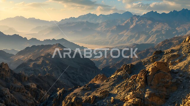 Arabian Ranges Photos The peaks and heights of the Sarawat mountain range, natural places and ...