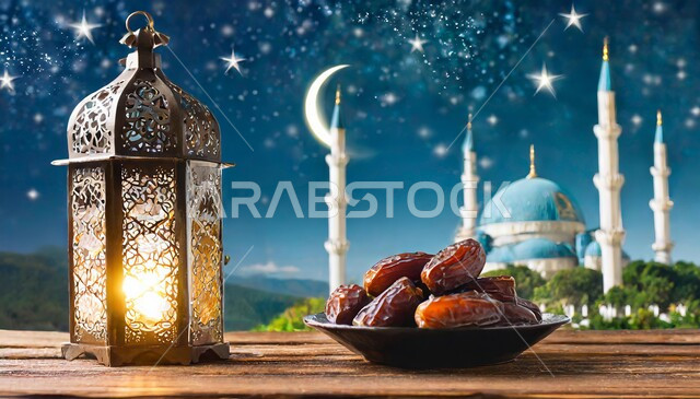 الضيافة في شهر الخير و الغفران, ديكورات و زينة الاحتفال بالمناسبات الدينية، الاستعداد والتحضير لاستقبال شهر رمضان المبارك، مفهوم العبادة والطاعة والتقرب الى الله، الفوانيس المعدنية المزخرفة المضيئة