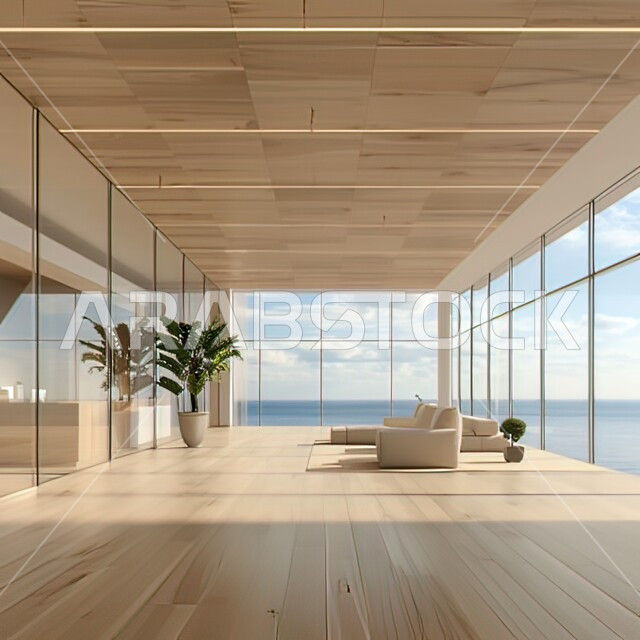 غرفة جلوس مع أريكة وواجهة زجاجية كبيرة، ديكورات داخليه أنيقة، شقق وفلل سكنية في السعودية، غرف معيشه بتصاميم عصرية حديثه فاخرة، أثاث منزلي راقي، استخدام النباتات للزينة