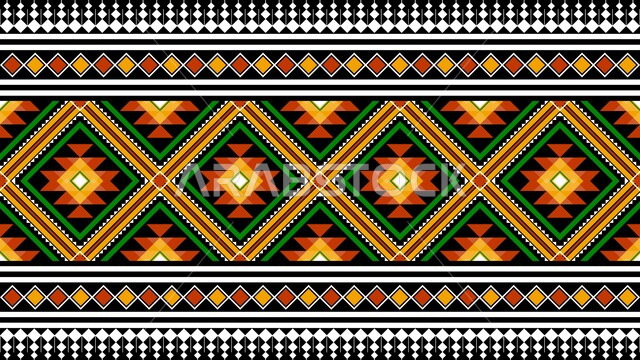 Traditional handicraft heritage art, popular designs for colorful authentic Arabic inscriptions in the Kingdom of Saudi Arabia, popular Saudi heritage of Sadu decoration with geometric shapes.