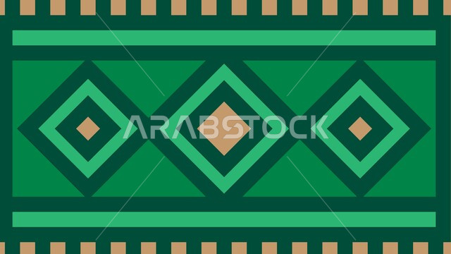 التراث السعودي الشعبي لزخرفة السدو بأشكال هندسية، الفن التراثي الحرفي التقليدي، تصميم سعودي للنقوش العربيه الاصيله الملونة في المملكة العربيه السعودية