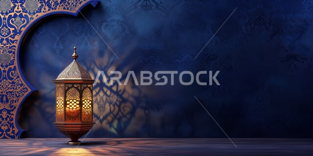 العادات والتقاليد العربية في زينة الأعياد والمناسبات الدينية، تحف وديكورات تقليدية للاحتفال بقدوم شهر رمضان المبارك، أجواء رمضانية وروحانية إسلامية، فانوس عربي معدني مزخرف مضيء