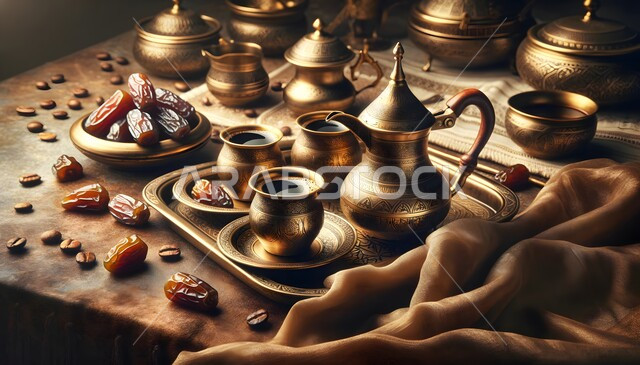 حسن الضيافه والإستقبال في الأعياد والمناسبات الدينية، اتباع العادات والتقاليد السعودية في تقديم القهوة العربية بالدله النحاسية والفنجان، الاستمتاع بالمشروبات الساخنة، منتجات وطنية محلية، حبوب البن الطازجة