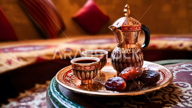  حسن الضيافه والإستقبال في الأعياد والمناسبات الدينية، اتباع العادات والتقاليد السعودية في تقديم القهوة العربية بالدله النحاسية والفنجان، الاستمتاع بالمشروبات الساخنة، منتجات وطنية محلية، حبوب البن الطازجة