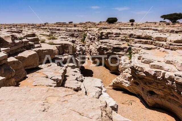 The rock formations and formations of the hidden valley in the Sharaan Reserve, the mountainous nature in Al-Ula Governorate, the landscapes of the prairies and deserts, ancient historical tourist attractions in the Kingdom of Saudi Arabia