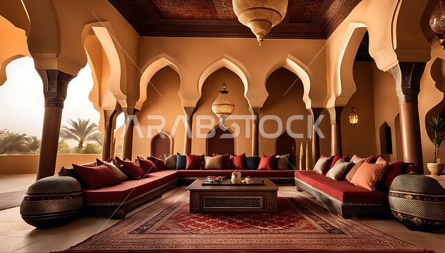 الديكورات والتصاميم الخليجية التقليدية, الأصالة والعراقة والترث في المملكة العربية السعودية, المجلس العربي الشعبي, أصالة العادات والتقاليد العربية, الهندسة الفنية المعمارية على الطراز المزخرف القديم