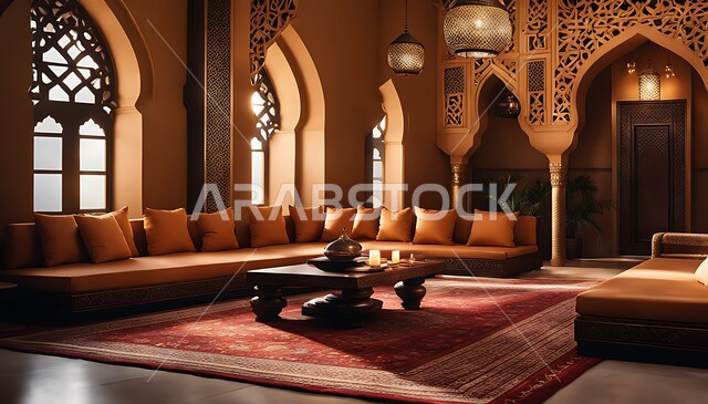 الديكورات والتصاميم الخليجية التقليدية, الأصالة والعراقة والترث في المملكة العربية السعودية, المجلس العربي الشعبي, أصالة العادات والتقاليد العربية, الهندسة الفنية المعمارية على الطراز المزخرف القديم