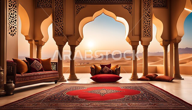 الأصالة والعراقة والتراث في المملكة العربية السعودية, المجلس العربي الشعبي, أصالة العادات والتقاليد العربية, الهندسة الفنية المعمارية على الطراز المزخرف القديم, الديكورات والتصاميم الخليجية التقليدية