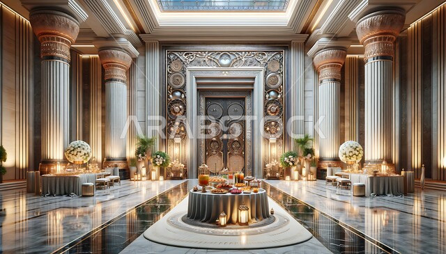 Happy occasions and holidays in the Kingdom of Saudi Arabia, high-end decorations and artistic designs, enjoyable and quiet sessions, architectural engineering art for building luxury residential apartments and villas.
