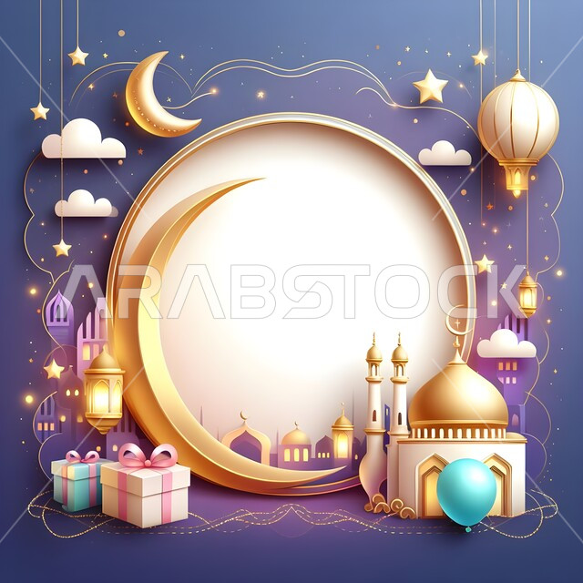  تصميم لبطاقة تهنئة و معايدة بمناسبة الأعياد الإسلامية, عيد الأضحى المبارك, رسوم وتصاميم كوفر للمعايدات, قوالب زينة واضاءة المناسبات السعيدة, خلفية مزخرفة