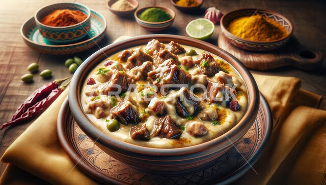 أكلات شعبية عربية خليجية سعودية، طبق من الجريش الكريمي المزين باللحم الطري، فنون تقديم الطعام في المطاعم الشرقية، أطعمة وأطباق تقليدية شهيرة من المطبخ السعودي، عصيدة لذيذة مصنوعة من القمح المطحون