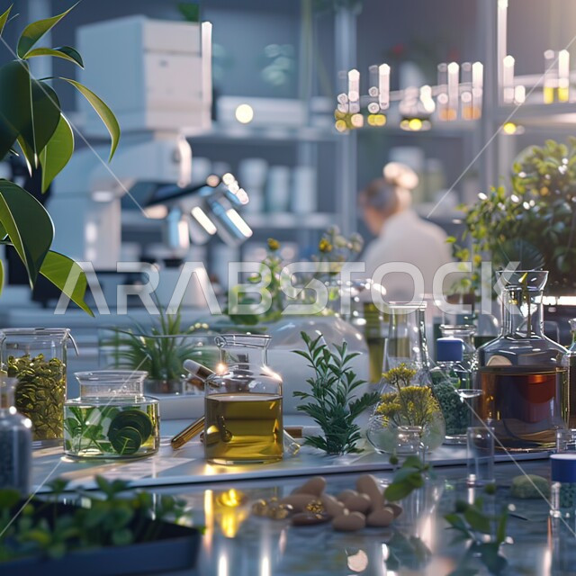 تطور التكنولوجيا الحيوية في المختبرات العلمية، إجراء الدراسات وتحاليل للمواد المختلفة في مخابر المملكة العربية السعودية، استخدام الأعشاب الطبيعية لإستخراج العلاجات الطبية