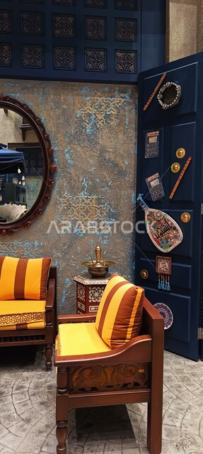 Famous tourist attractions, places for quiet sitting and spending enjoyable time, cafés and cafés in the Kingdom of Saudi Arabia, high-end decorations and interior designs for a traditional heritage café in the city of Jazan