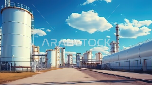 مفهوم العمل في القطاع الهندسي الصناعي، جودة الآلات والمعدات في معامل استخرج النفط، التقنيات الحديثة في انتاج الزيوت والغاز ، مصانع تكرير البترول  في المملكة العربية السعودية