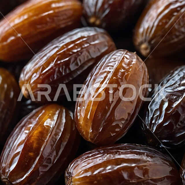 رطب من نخيل المملكة العربية السعودية، محاصيل ومنتجات زراعية محلية وطنية سعودية، صورة مقربة لطبق مليء بالتمر السكري الصحي الطازج، وجبة ذات قيمة غذائية عالية، ضيافة رمضانية لذيذة