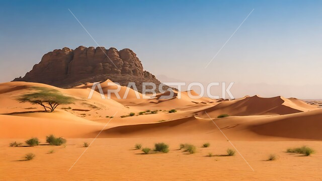  التضاريس في القمم والمرتفعات الجبلية, نمو النباتات والأعشاب البرية, مناطق السياحة وقضاء الوقت الممتع, أماكن الرحلات والمغامرات السياحية في الصحاري السعودية, التكوينات والتشكيلات الصخرية في المناطق الصحراوية، خلفية الطبيعة