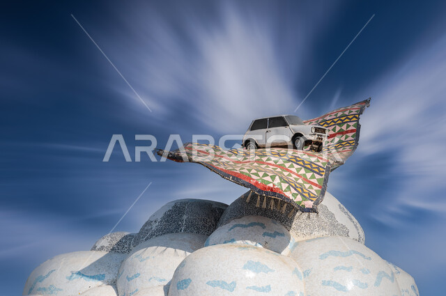 Basat Al-Rih roundabout in Al-Nawras Beach in Jeddah, tourist ...