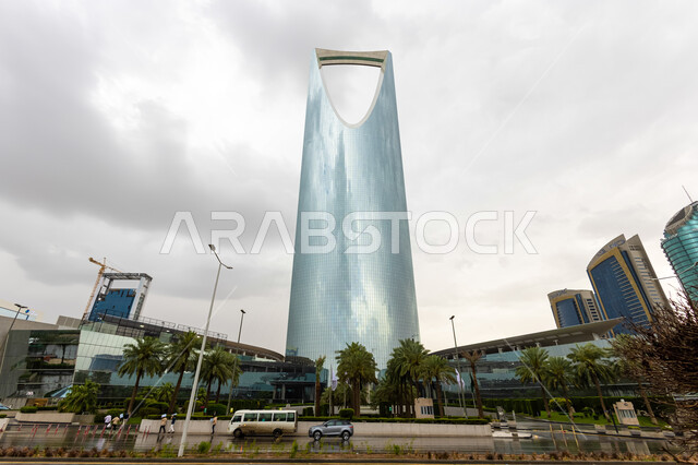 الأشجار والنباتات الخضراء على جوانب طرق وشوارع الرياض، الفن الهندسي المعماري للأبراج وناطحات السحاب، النمور والتطور العمراني لبرج المملكة في المملكة العربية السعودية، معالم الرياض المشهورة