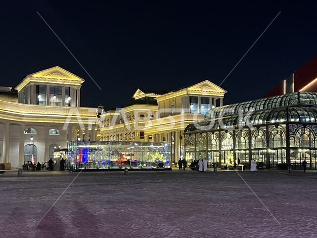 Arts and architectural engineering designs, Katara Cultural Village in Doha Qatar, tourist areas to attract tourists from all over the world, a forum for art and culture, famous tourist places and landmarks.