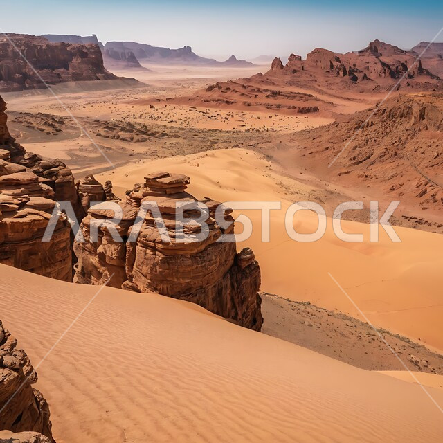 المحميات الطبيعية الصحراوية، سلسلة الجبال والتكوينات والتشكلات الصخرية في منطقة تبوك، المناطق الصحراوية والكثبان الرملية في البراري، معالم اثرية تاريخية قديمة، اماكن سياحية مشهورة في المملكة العربية السعودية