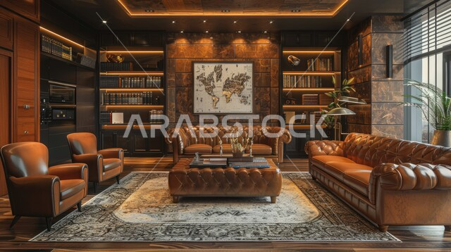 تصميم عصري حديث لغرف العمل الواسعة المجهزة بالمعدات والأدوات، مفهوم الفن الهندسي المعماري في المملكة العربية السعودية، مكاتب وشركات بتصاميم داخلية و ديكورات حديثة، تحف واكسسوارات وأثاث فاخر