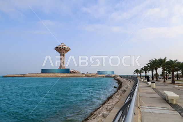 الفنون الهندسية المعمارية المتميزة في المملكة العربية السعودية، الابراج وناطحات السحاب، برج المياه على كورنيش الخبر في الدمام، اماكن ومعالم سياحية المشهورة، مناطق لجذب واستقطاب السائحين من الخارج
