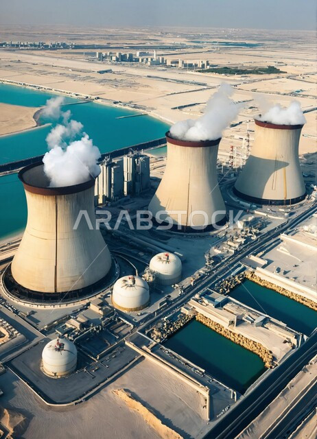 التطور العلمي في دولة الإمارات العربية المتحدة، تصوير درون لمحطة توليد الطاقة النووية بامارة أبو ظبي، استخدام نواة ذرة اليورانيوم في إنتاج الطاقة الكهربائية