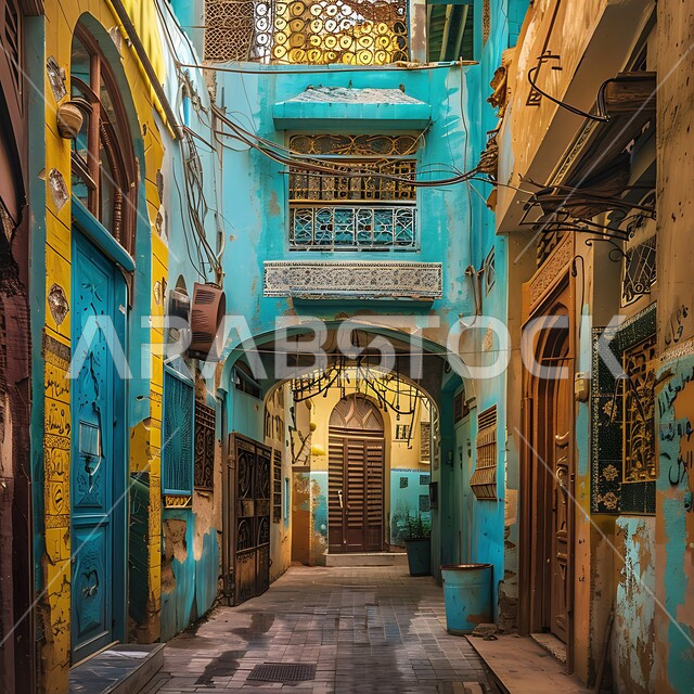  أماكن السياحية وقضاء الوقت الممتع, العمارات والمنشآت المبنية على الطراز التقليدي القديم, أماكن تراثية سياحية تاريخية, العراقة والأصالة والتراث الخليجي, الأحياء والأزقة الشعبية الملونة في مدينة جدة في المملكة العربية السعودية