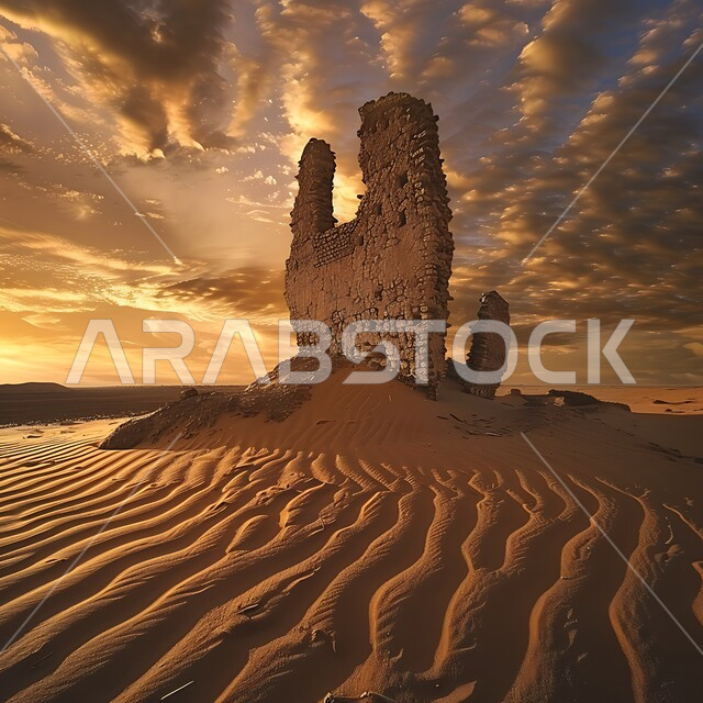 الرمال الذهبية الناعمة في الصحاري الخليجية, الآثار التاريخية القديمة, السياحة في الطبيعة الصحراوية, العراقة والأصالة والتراث السعودي, التكوينات والتشكيلات الحجرية الأثرية, موقع أثري سياحي في المملكة العربية السعودية