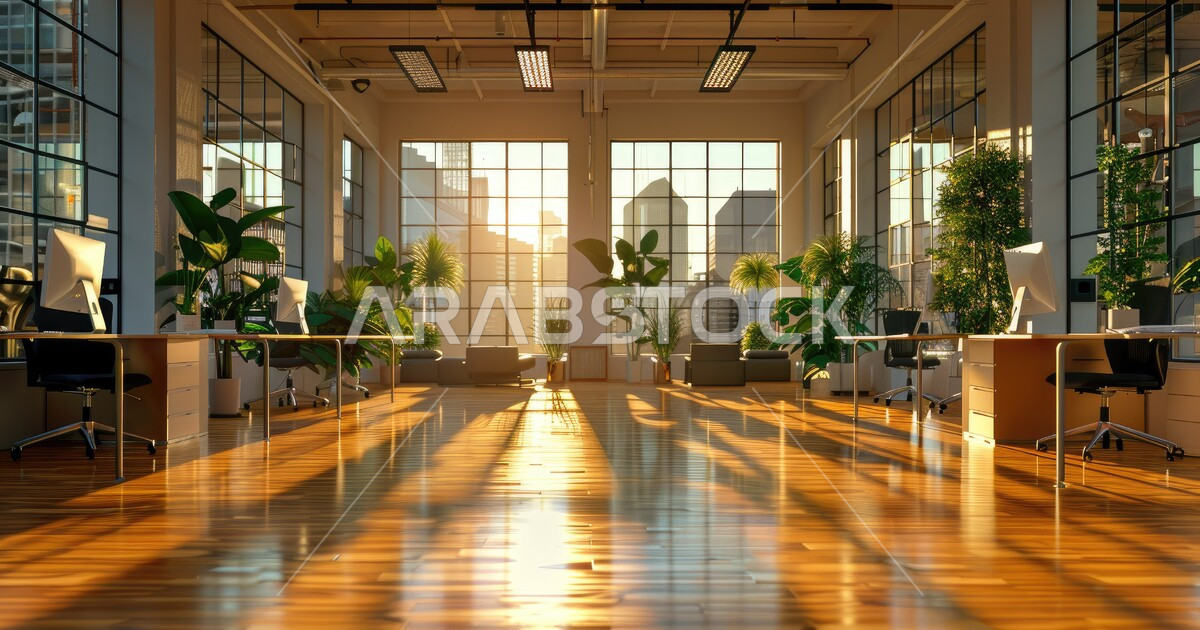 Modern modern design for Saudi corporate offices, a spacious ...