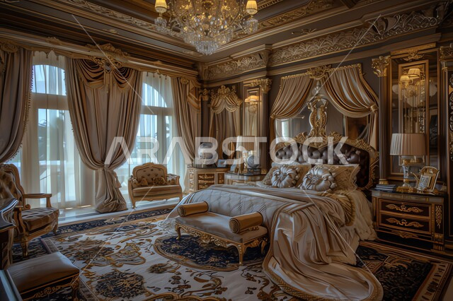 غرفة نوم بأثاث مريح وأنيق بالوان هادئة، فنون الهندسة المعمارية والديكور المتطور، شقق وفلل سكنية فاخرة في السعودية، فنادق ومنتجعات حديثة في المملكة، ديكورات كلاسيكية وتصاميم داخلية بأسلوب عصري