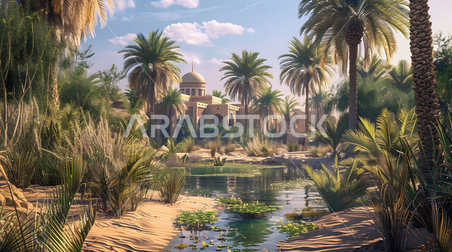 واحات ومزارع أشجار النخيل في الطبيعة الصحراوية حول البحيرات المائية, محاصيل ومنتجات زراعية محلية, المحميات الطبيعية في المملكة العربية السعودية, الهضاب والتلال والكثبان الرملية الناعمة في الصحراء, مناطق رحلات السفاري الترفيهية