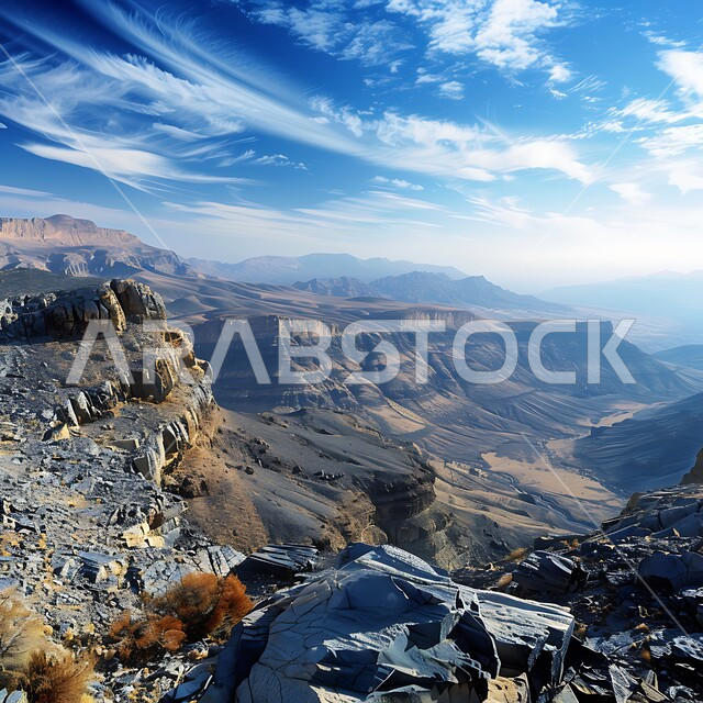 الوديان والقمم الصخرية في البراري، معالم اثرية تاريخية قديمة، اماكن سياحية مشهورة في المملكة العربية السعودية، منظر الغيوم والسحب البيضاء في السماء فوق المحميات الطبيعية الصحراوية، سلسلة الجبال والتكوينات والتشكلات الصخرية في المناطق الصحراوية