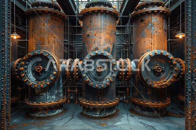 خطوط الأنابيب والمعدات الفولاذية، هندسات المصانع والمعامل في المنطقة الصناعية في المملكة العربية السعودية، صناعات ومشاريع بيتروكيماوية، مستودعات ضخمة و كبيرة