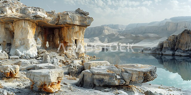 تشكيل صخري من الحجر الرملي الطبيعي في صحراء، التكوينات الصخرية المتشكلة بفعل العوامل الجوية، جذب السياح من شتى انحاء العالم، أماكن ومعالم سياحية، الآثار التاريخية الطبيعية في المملكة العربية السعودية