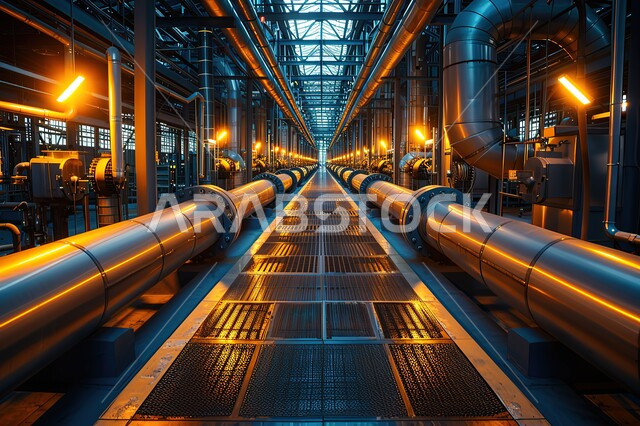 هندسات المصانع والمعامل في المنطقة الصناعية في المملكة العربية السعودية، صناعات ومشاريع بيتروكيماوية، مستودعات ضخمة و كبيرة, خطوط الأنابيب والكابلات المعدات الفولاذية